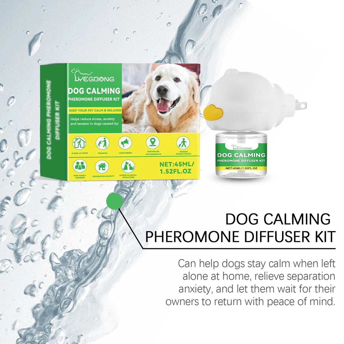 Dog Calming Diffuser Set – Pet Stress Support Home Kit Pet Calming Diffuser Qst