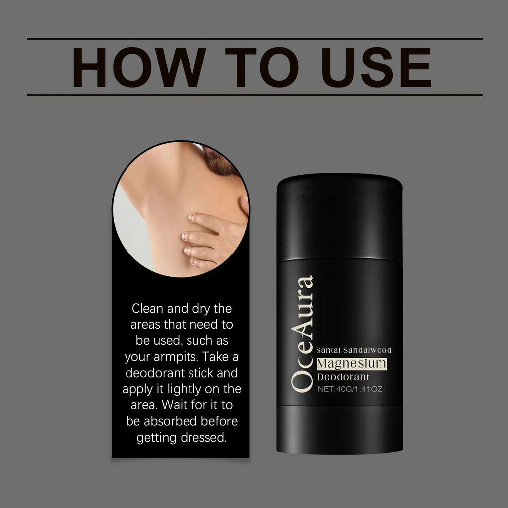 Santal Sandalwood Solid Deodorant Balm – Alcohol-Free Unisex Solid Deodorant Balm Qst