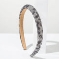 Leopard Rhinestone Wide Headband – Luxury Crystal Hair Hoop Rhinestone Headband Qst F