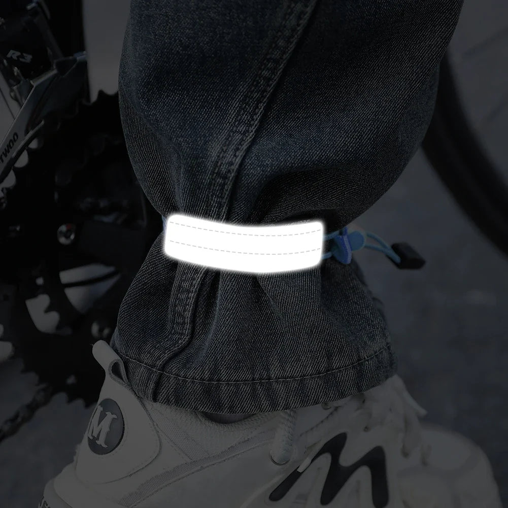 Reflective Cycling Trouser Cuff Bands | High Visibility Leg Straps Cycling Cuff Bands Qme