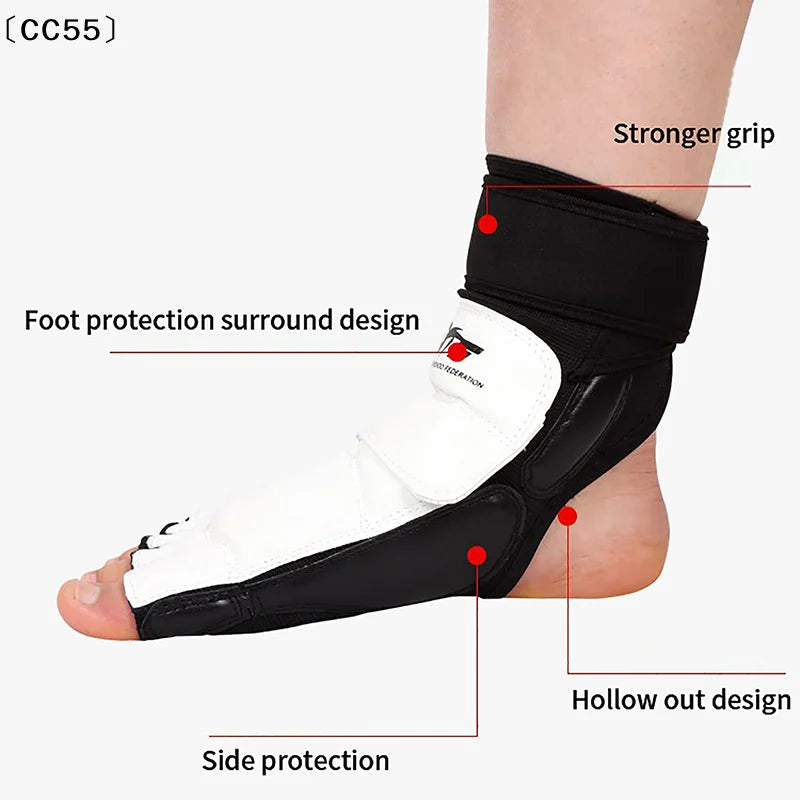 Taekwondo Leather Foot Guard – Sparring Ankle Protector Martial Arts Foot Guard Qst