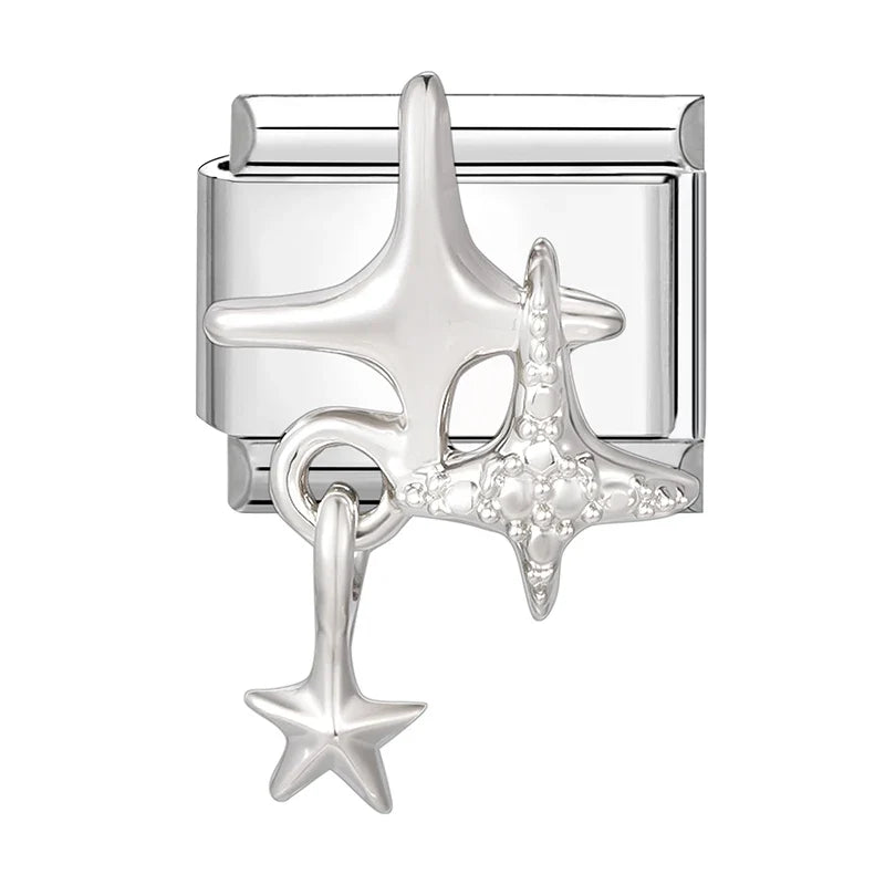 Zircon Butterfly Heart Italian Charm Links – 41 Colors