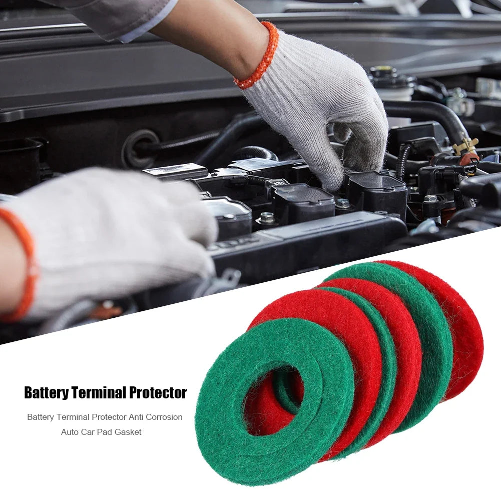 Car Battery Terminal Anti-Corrosion Protector Pads 10pcs Battery Terminal Protector Qme