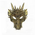 Dragon Full Face Cosplay Mask – Halloween Horror Animal Mask Costume Face Mask Qme Gold CN