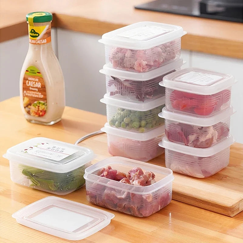 Airtight Compartmentalized Refrigerator Meat & Food Storage Box Food Storage Container Qme