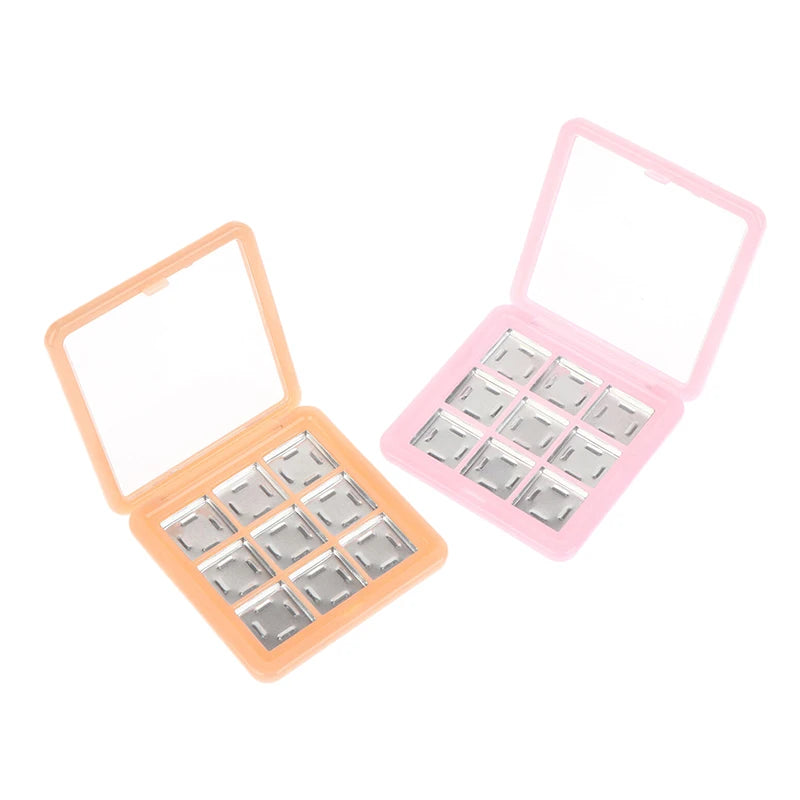 DIKALU 9-Grid Empty Eyeshadow Palette – DIY Makeup Storage Eyeshadow Palette Case Qst