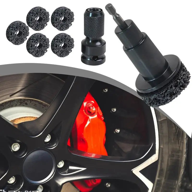 Wheel Stud Removal & Brake Hub Resurfacing Rust Remover Tool Automotive Tool Kit Qme