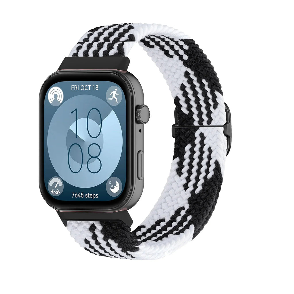 Adjustable Nylon Woven Watch Strap with Metal Buckle Watch Strap Qme