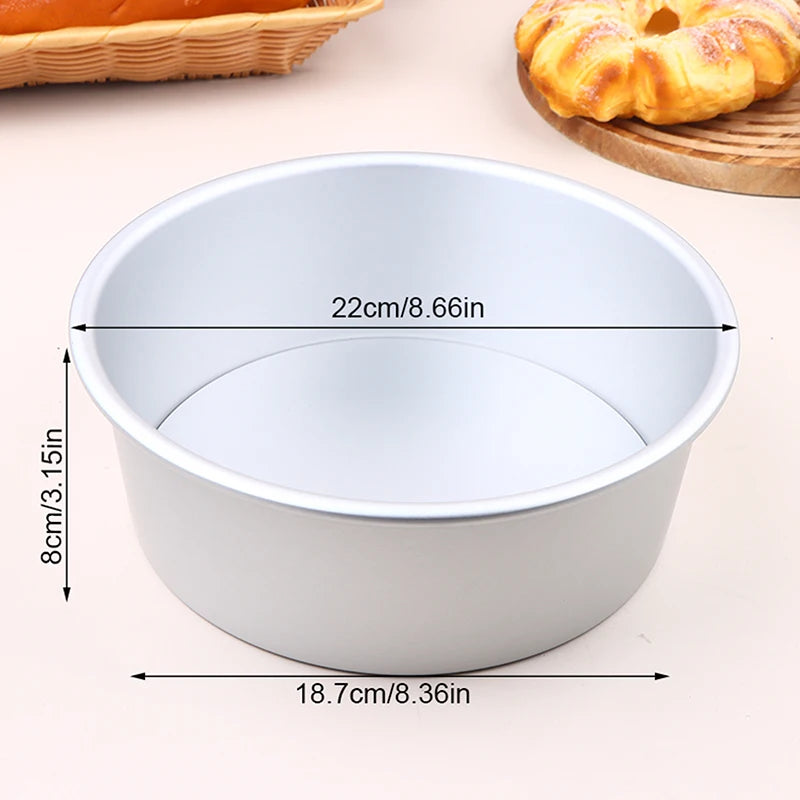 Nonstick Aluminum Round Cake Pan with Removable Base 4–10 In Round Cake Pan Qst 8inch