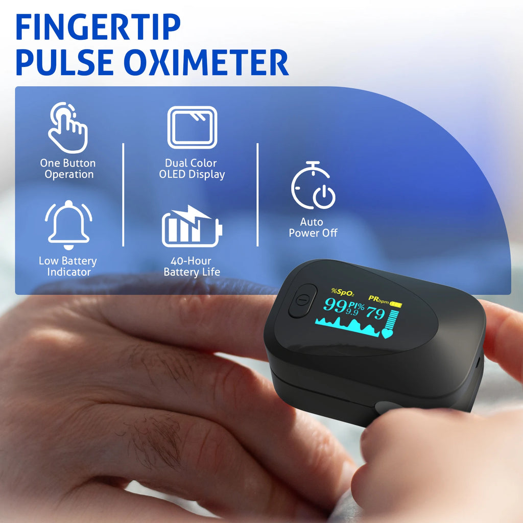 KTS C6AO Fingertip Pulse Oximeter – SpO2, Pulse Rate & PI Pulse Oximeter Qst