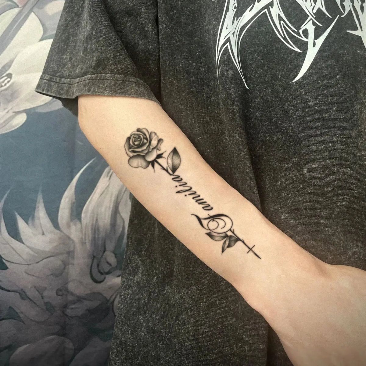 Minimalist Leaf Vine Temporary Tattoo Sticker – Waterproof Fine Line Temporary Tattoo Sticker Qme