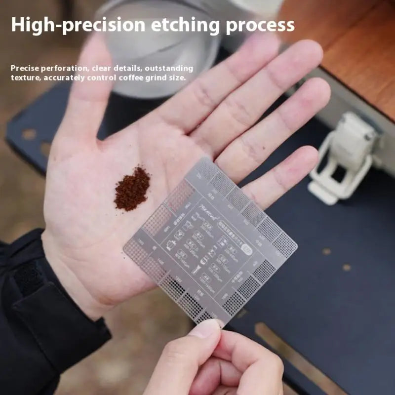 Bincoo Coffee Grind Size Reference Card – Stainless Steel Coffee Grind Guide Qst