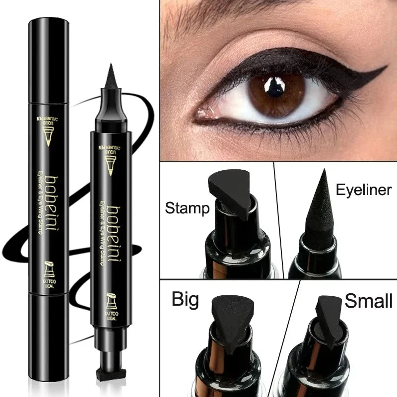 Stamp Seal Liquid Eyeliner Pen – Waterproof Fast Dry Black Liquid Eyeliner Pen Qme