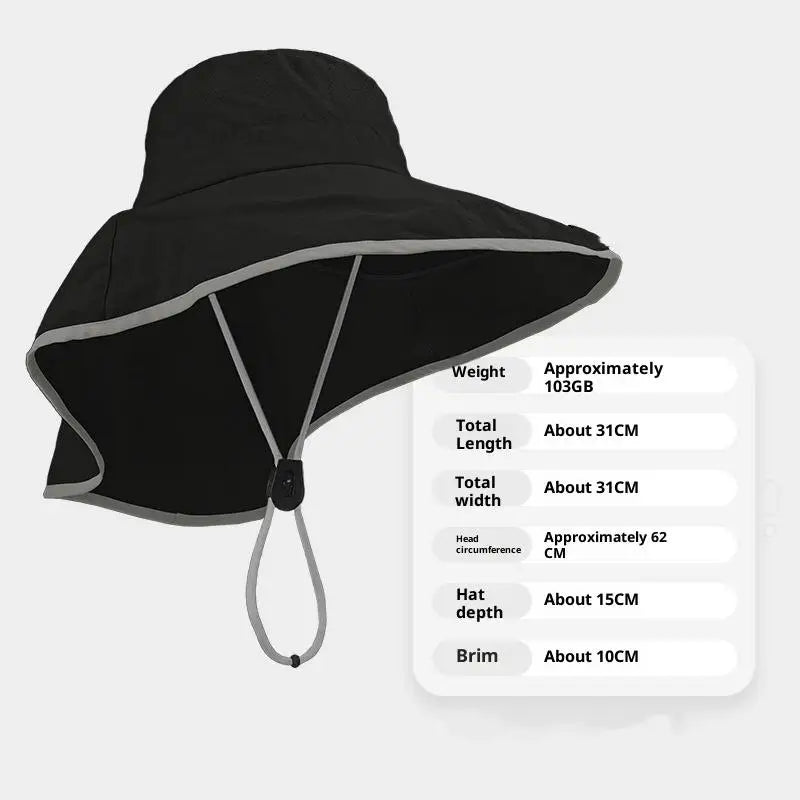 Women's Wide Brim Fisherman Sun Hat – Lightweight & Breathable Women's Sun Hat Qst A5