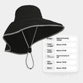 Women's Wide Brim Fisherman Hat – Lightweight UV Sun Hat Sun Hat Qst A5