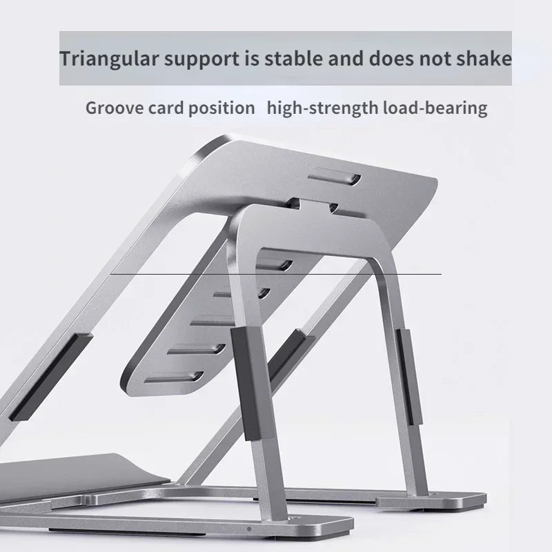 Aluminum Adjustable Laptop & Tablet Stand – Non-Slip Cooling Laptop Stand Qme