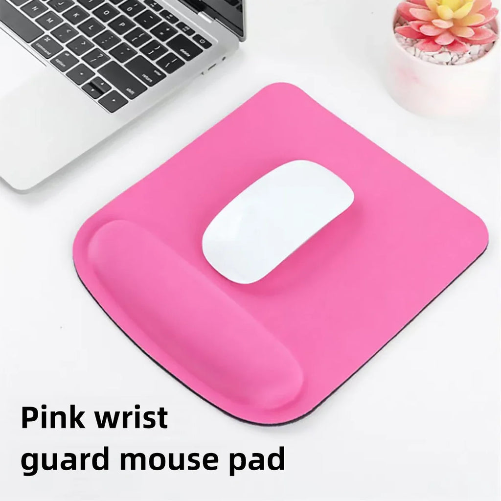 EVA Wrist Rest Mouse Pad – Anti-Slip & Soft Comfort Wrist Rest Mouse Pad Qme Pink