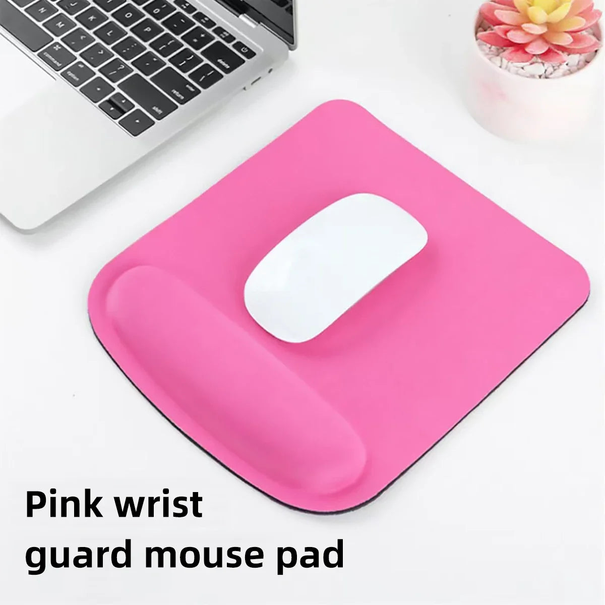 EVA Wrist Rest Mouse Pad – Anti-Slip & Soft Comfort Wrist Rest Mouse Pad Qme Pink