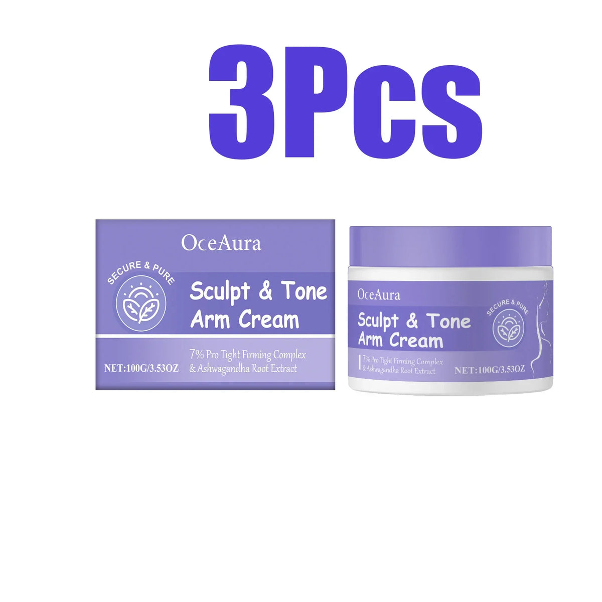 Sculpt & Tone Arm Firming Cream – Lifting & Smoothing Body Cream Arm Firming Cream Qme 3 x 100g Boxed