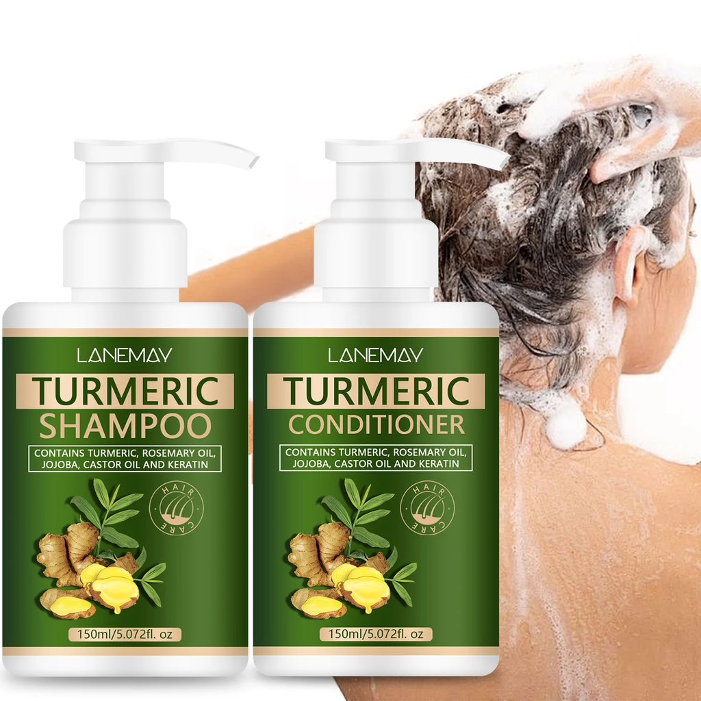 Turmeric Shampoo & Conditioner Set – Nourish & Strengthen Hair Hair Care Set Qst Nourishing