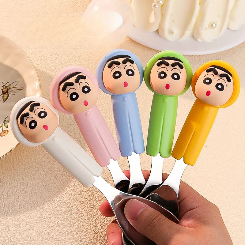 Crayon Shin-chan Stainless Steel Spoon | Kids Cartoon Spoon Kids Cartoon Spoon Qme