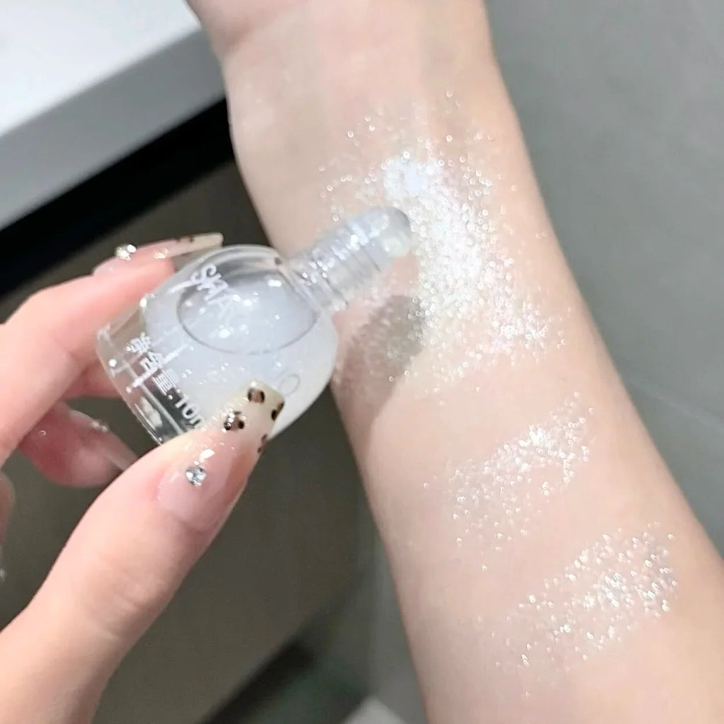 Roll-On Diamond Liquid Highlighter – Pearlescent Shimmer Glow Liquid Highlighter Qme