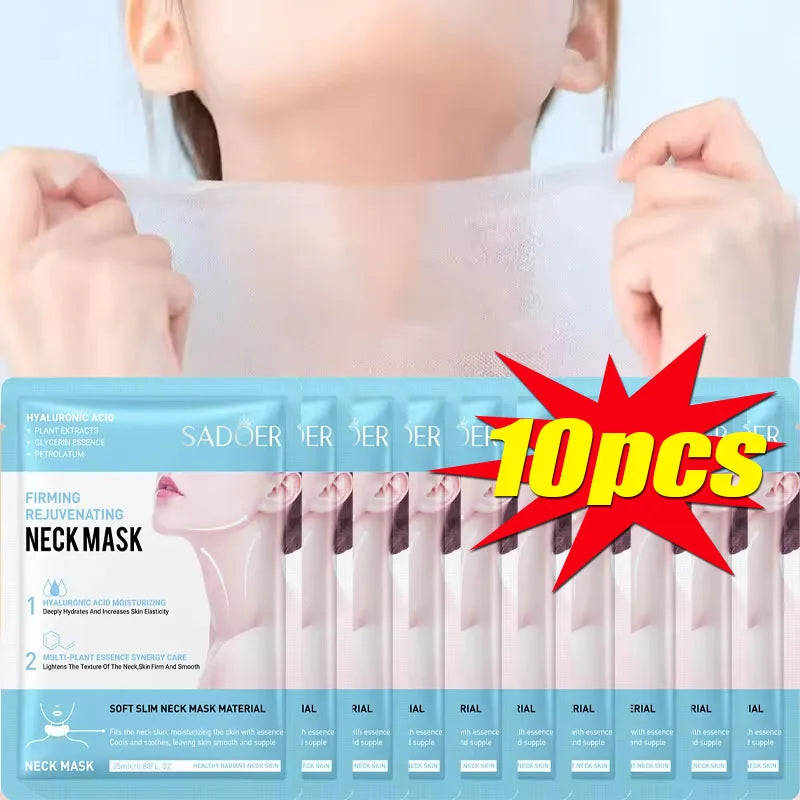 Hyaluronic Acid Collagen Neck Mask 10pcs – Firming & Moisturizing Neck Mask Qst Default Title