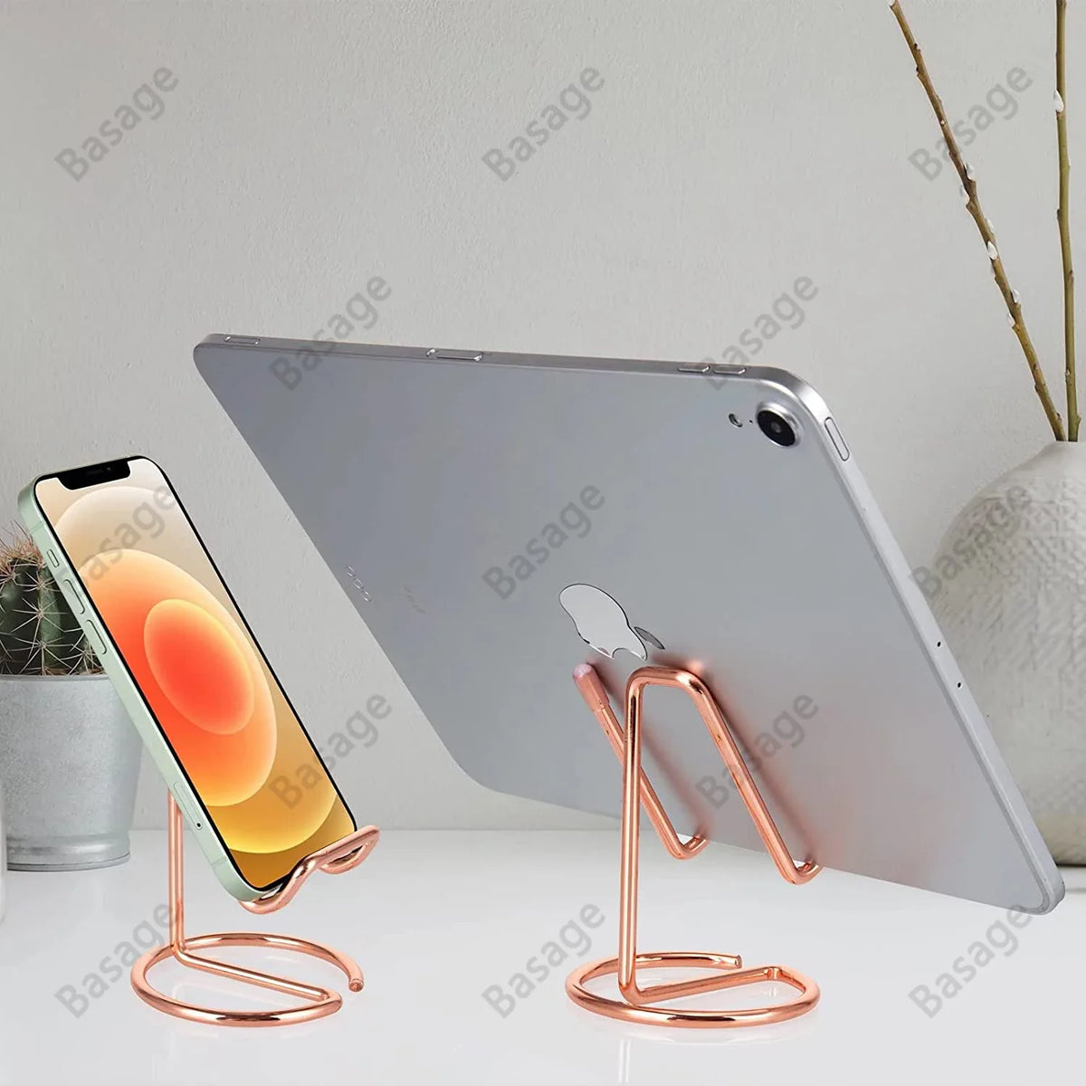 Metal Wire Cell Phone Stand & Business Card Holder Desk Desk Phone Stand Qme