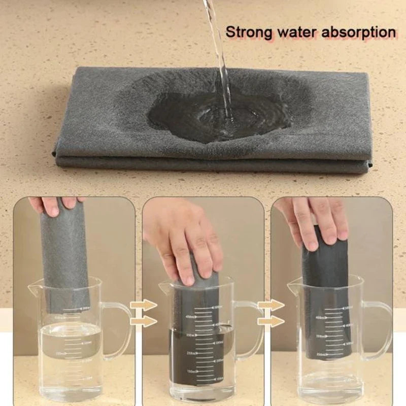 Thickened Magic Cleaning Cloth – Streak-Free Glass Wipe Reusable Cleaning Cloth Qme
