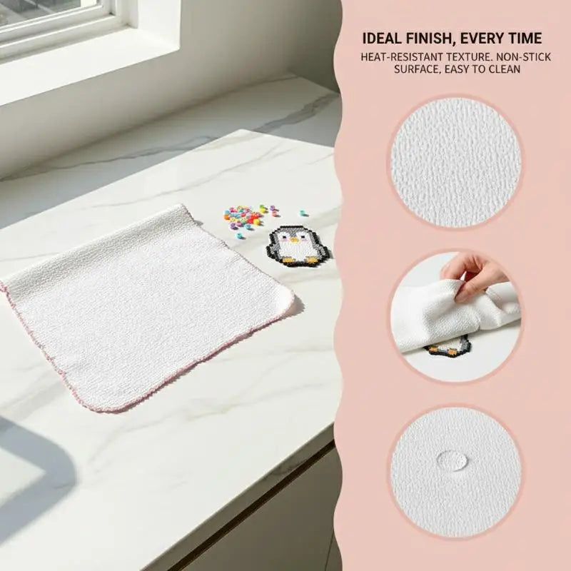 Reusable Ironing Cloth for Perler Beads – Heat-Safe Fabric Mat Craft Ironing Mat Qme