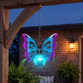 Solar Hanging Insect Simulation Light – Outdoor Garden Decor Solar Garden Light Qme Blue Butterfly 1 PCS