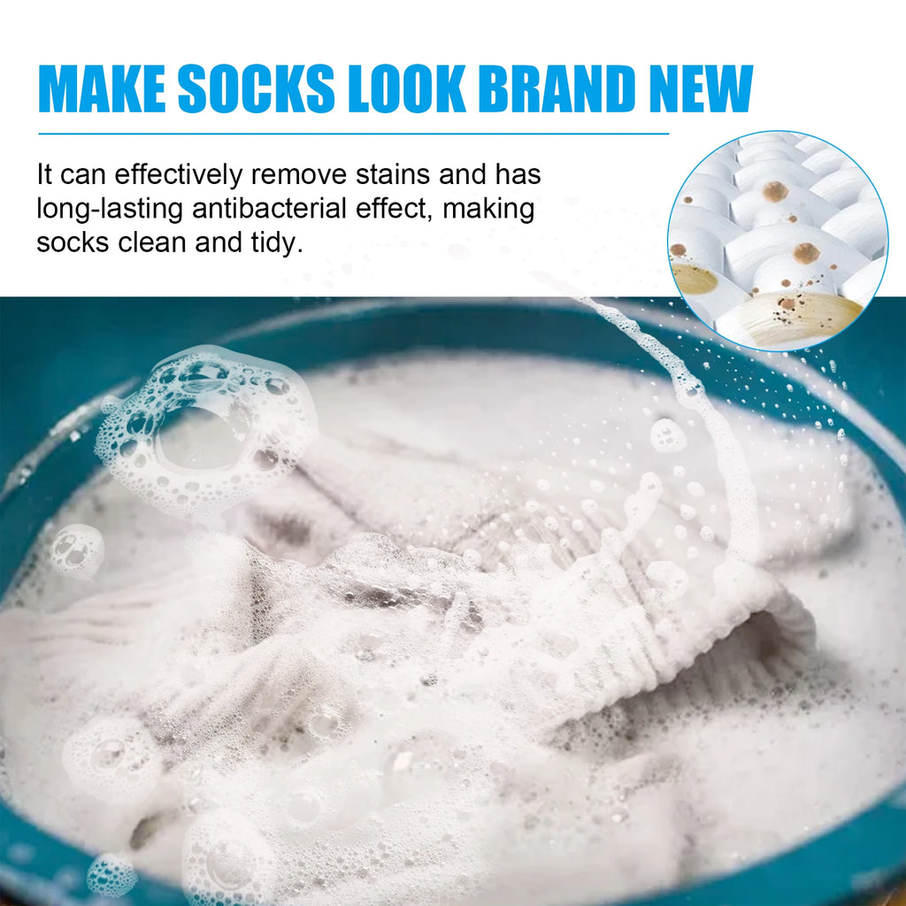 JAKEHOE 20PCS Sock Cleaning Tablets – Stain & Odor Remover Laundry Cleaning Tablets Qst