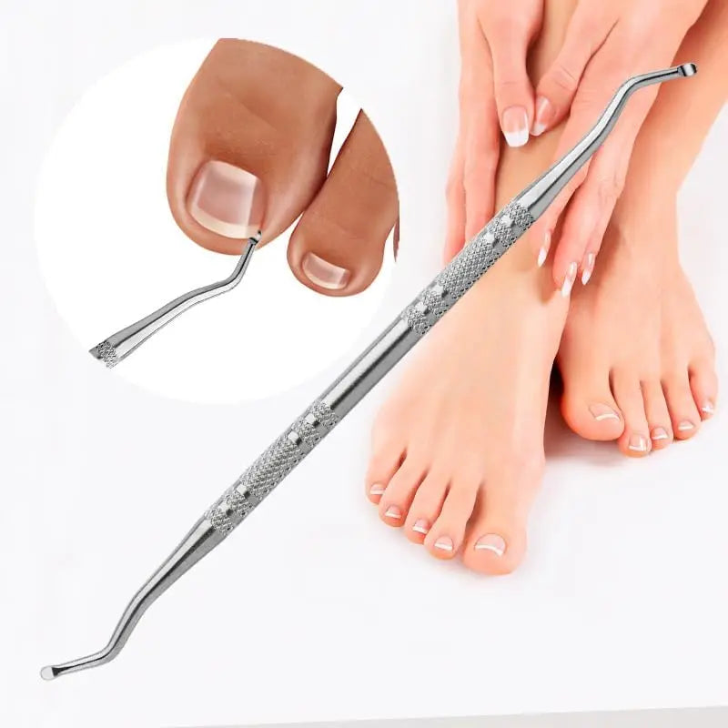 Double-Headed Stainless Steel Toenail Care Tool Set | Qme Nail Care Tool Qme