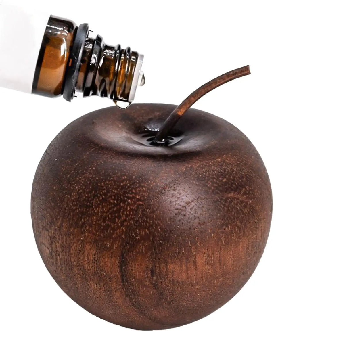 Wooden Apple Oil Diffuser – No Heat Car & Home Aromatherapy Essential Oil Diffuser Qme