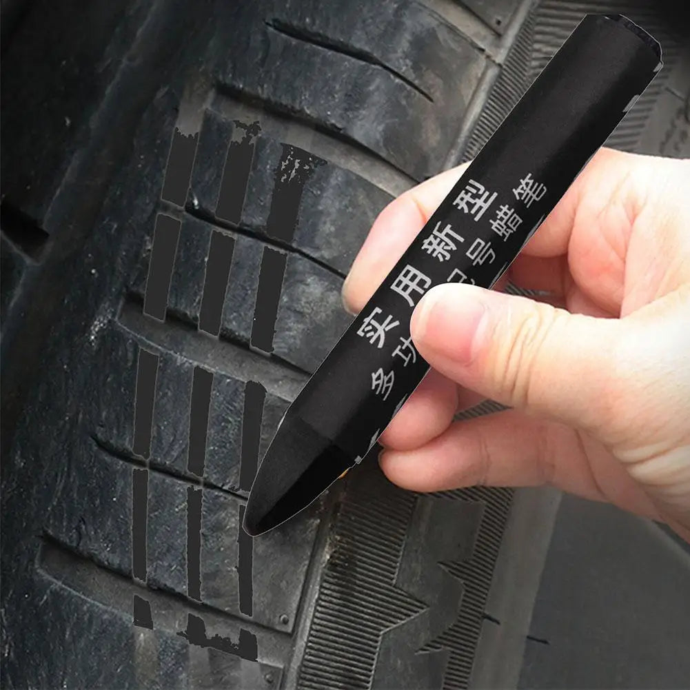 Tire Crayon Marker – Oil & Water Resistant, 4 Colors | Qme Tire Marking Crayon Qme