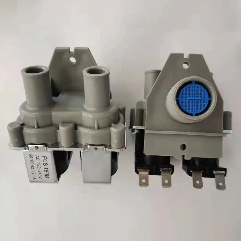 Universal Double-Head Washing Machine Water Inlet Solenoid Valve Washing Machine Valve Qme Gray-A1