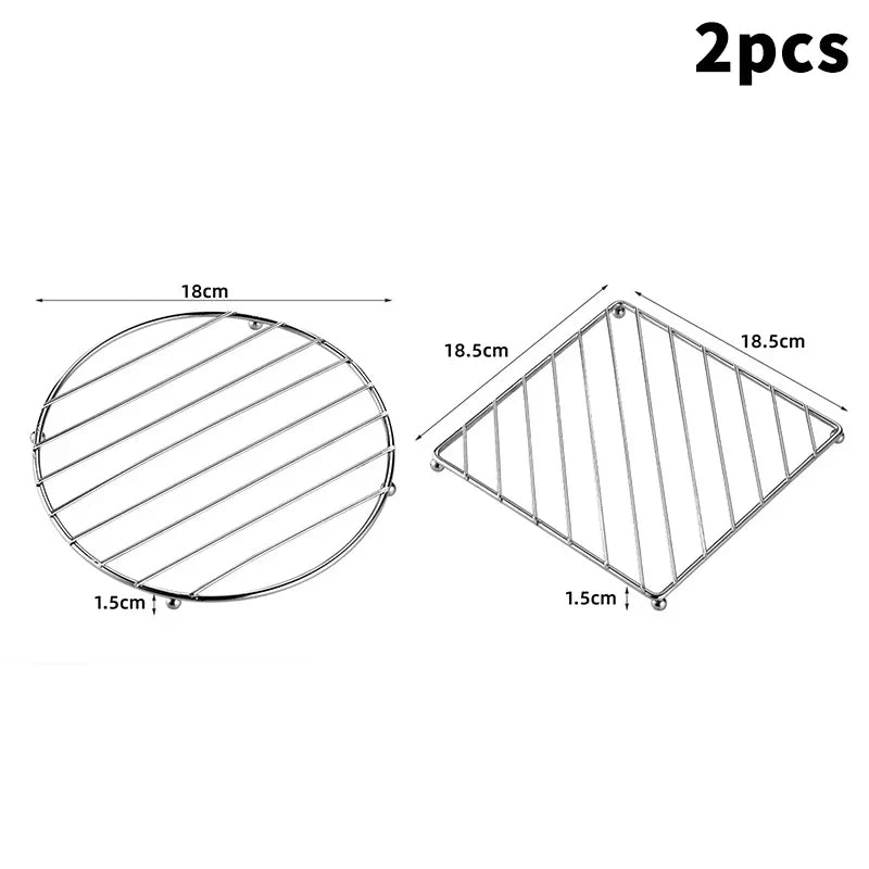 Stainless Steel Pot Mat Trivet & Coaster – Heat Insulation Pad Pot Mat Trivet Qme 0 C