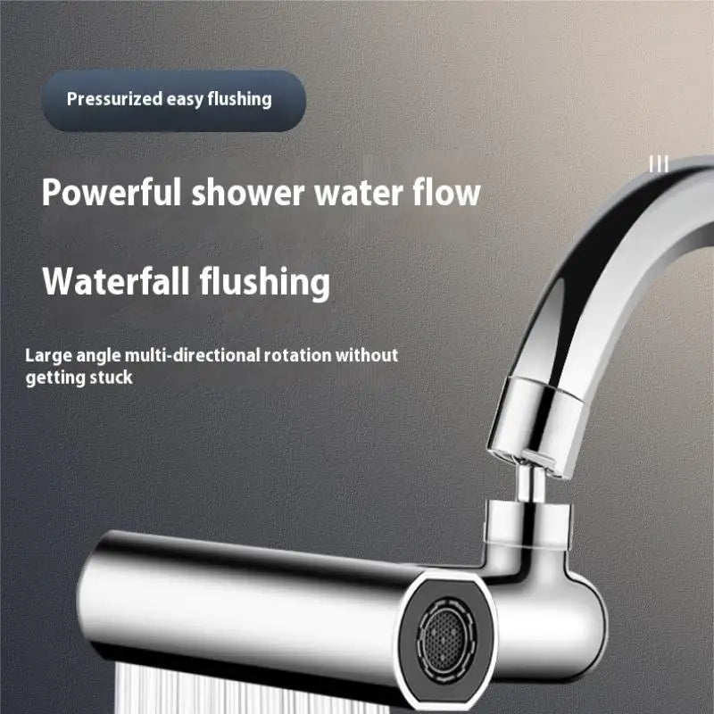 360° Swivel Kitchen Faucet Extender – 4-Mode Waterfall Spray Kitchen Faucet Extender Qst
