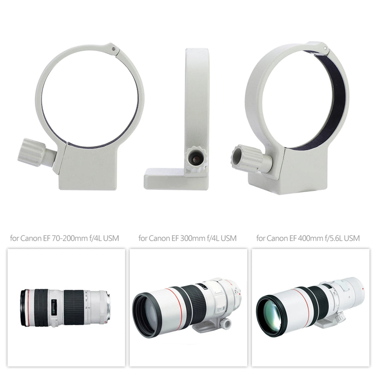 Aluminum Alloy Lens Tripod Mount Collar – Canon 70-200mm F4 Lens Tripod Mount Qst