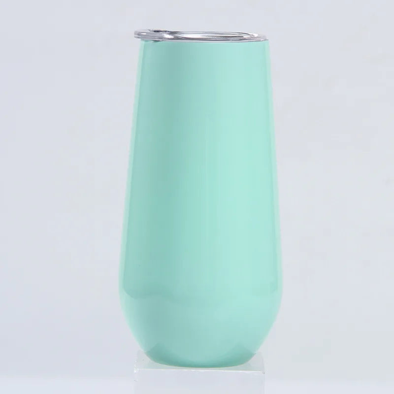Swig Egg-Shaped Insulated Tumbler 6oz 12oz Vacuum Cup Insulated Tumbler Qst 6oz 6 sliver logo