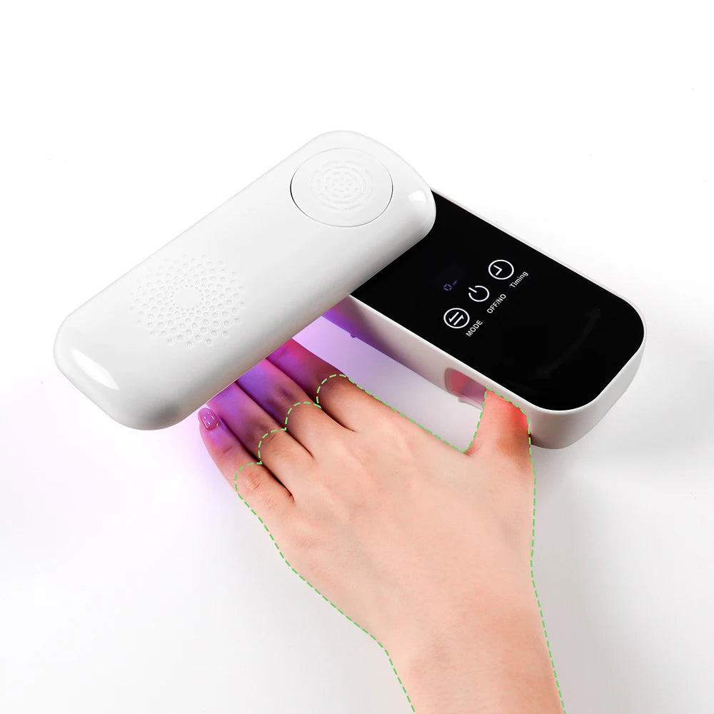 Rotatable UV LED Nail Lamp 36 LEDs 45W Gel Curing Dryer UV LED Nail Lamp Qst WHITE USB Type-C