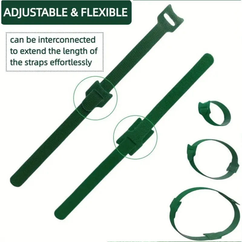 50/100pcs Reusable Nylon Plant Ties – Adjustable Garden Support Garden Plant Ties Qst