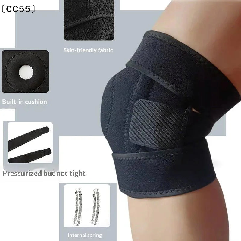 Adjustable Knee Brace with Spring Support – Sports Knee Sleeve Knee Brace Qst