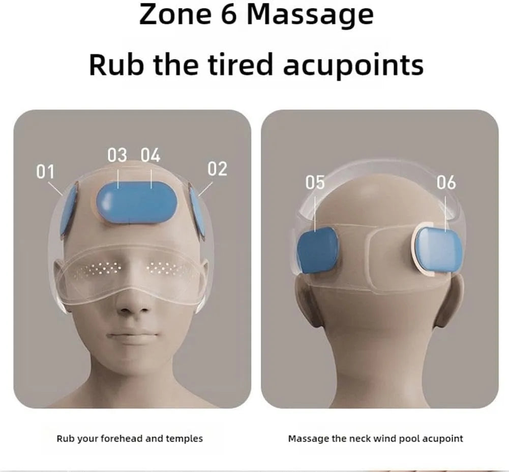 Electric Air Pressure Head & Eye Massager – Graphene Heat Head & Eye Massager Qst