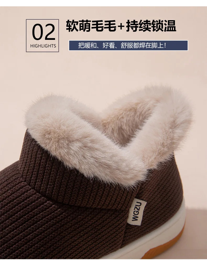 Women's Plush Faux Fur Winter House Slippers – Cozy Indoor Shoes Indoor House Slippers Qst