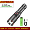 50W Super Bright LED Zoom Flashlight – Type-C Rechargeable LED Zoom Flashlight Qst with 2600mah battery