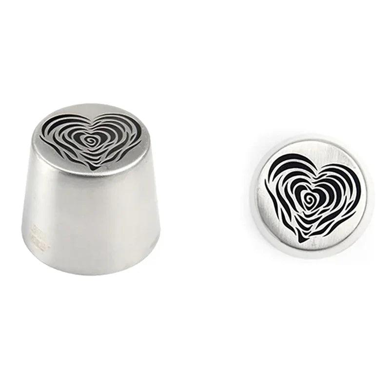 XL Heart Rose Russian Icing Tip | Stainless Steel Piping Nozzle Cake Decorating Tip Qme