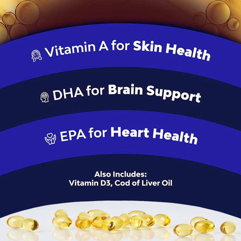 Fulimiks Cod Liver Oil Capsules | Vitamins A & D3 | 120ct Omega-3 Supplement Qst