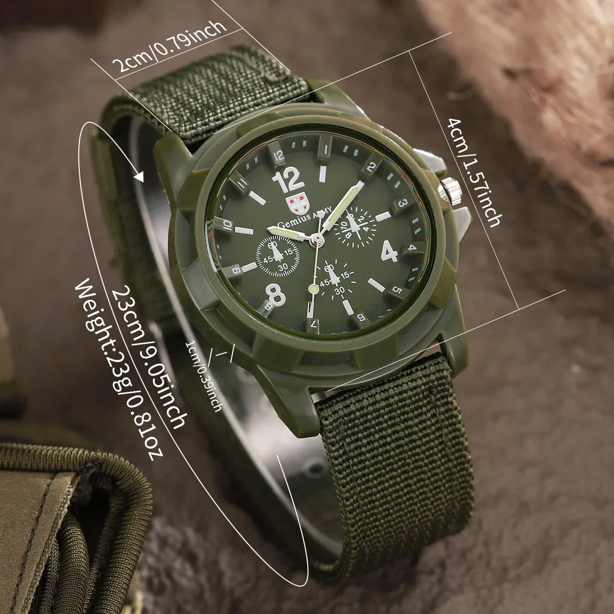Men's Outdoor Night Light Quartz Watch Nylon Band Quartz Wrist Watch Qme