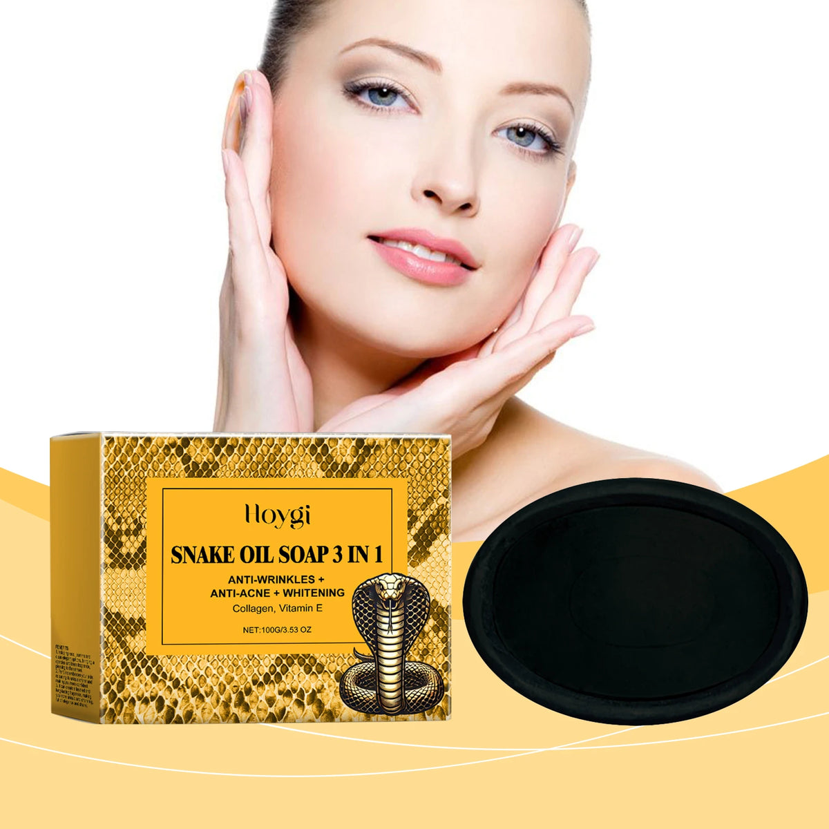 Hoygi Snake Oil Facial Cleansing Soap – Oil Control & Smooth Skin Facial Cleansing Soap Qst